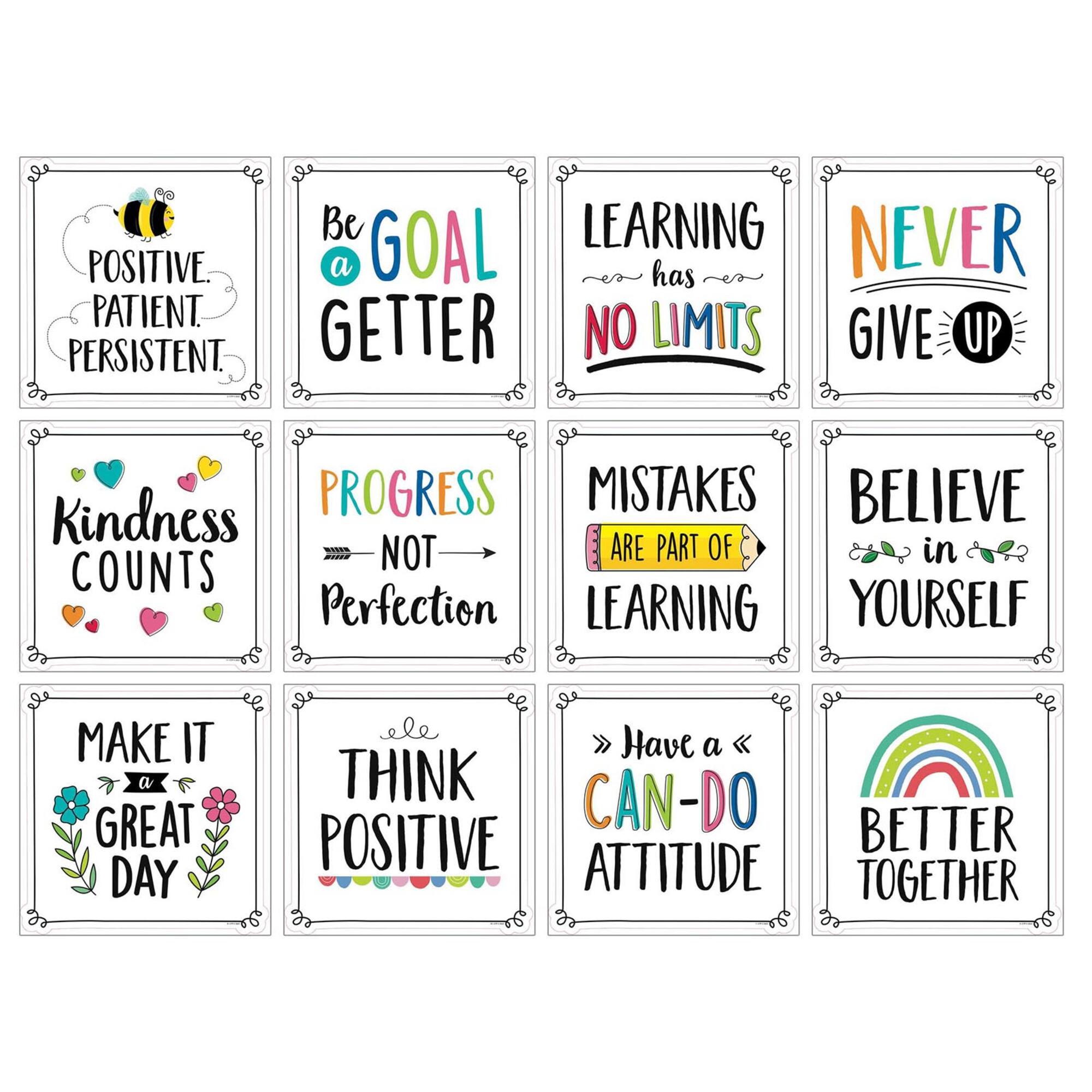 Creative Teaching Press® Positive Mindset 10" Designer Cut-Outs Set